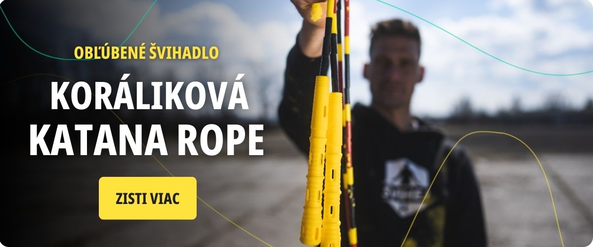 Koráliková katana rope oblubene švihadlo Švihej